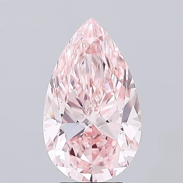 4.00ct Pear Lab Grown Diamond (Colour Fancy Intense Pink, Clarity VS2, IGI Certified)