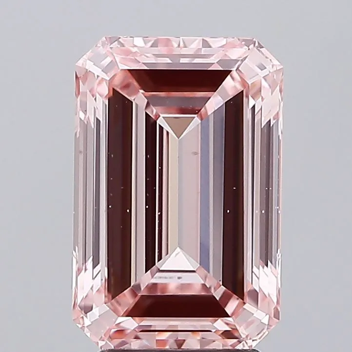 4.01ct Emerald Lab Grown Diamond (Colour Fancy Intense Pink, Clarity VS1, IGI Certified)
