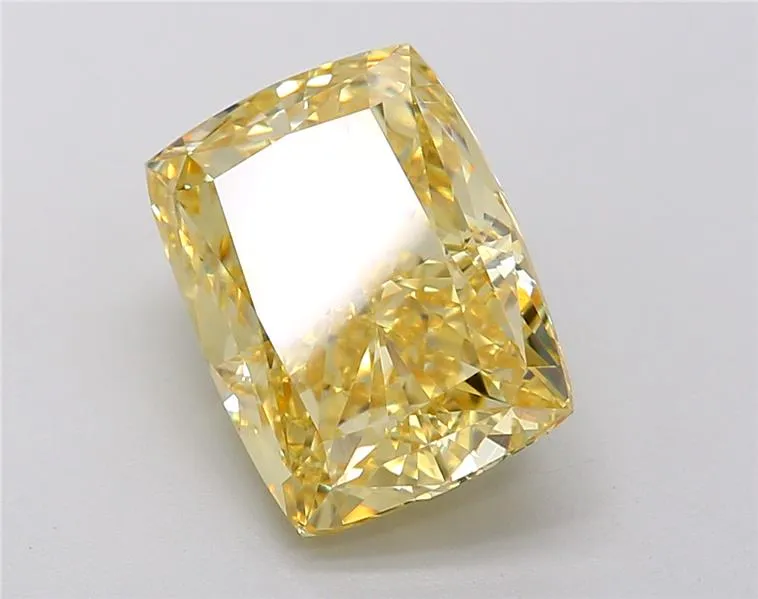 4.06ct Cushion modified Lab Grown Diamond (Colour Fancy Intense Yellow, Clarity VS1, IGI Certified)