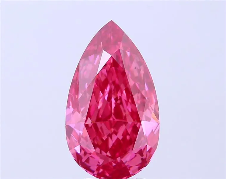4.07ct Pear Lab Grown Diamond (Colour Fancy Vivid Red, Clarity VS1, Uncertified)