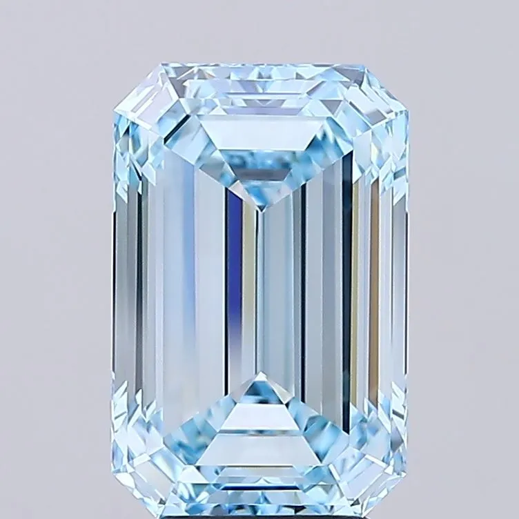 5.00ct Emerald Lab Grown Diamond (Colour Fancy Intense Blue, Clarity IF, IGI Certified)