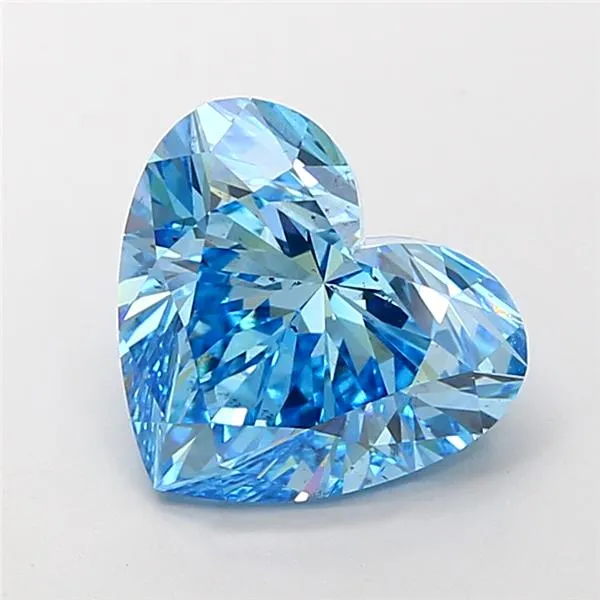 5.01ct Heart Lab Grown Diamond (Colour Fancy Vivid Blue, Clarity SI1, IGI Certified)