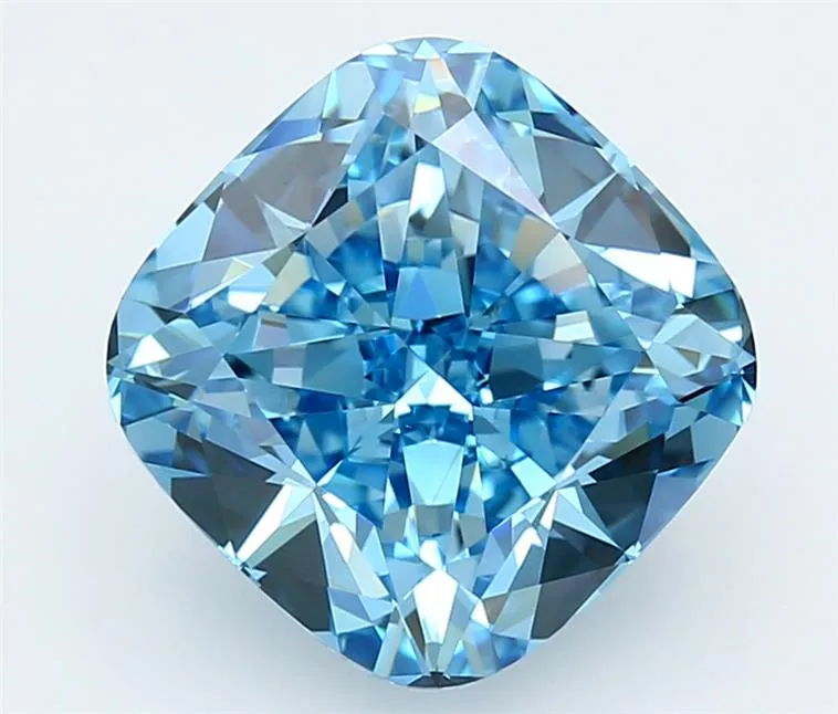 5.04ct Cushion modified Lab Grown Diamond (Colour Fancy Vivid Blue, Clarity VVS1, IGI Certified)