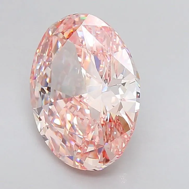 5.30ct Oval Lab Grown Diamond (Colour Fancy Pink, Clarity VVS2, IGI Certified)