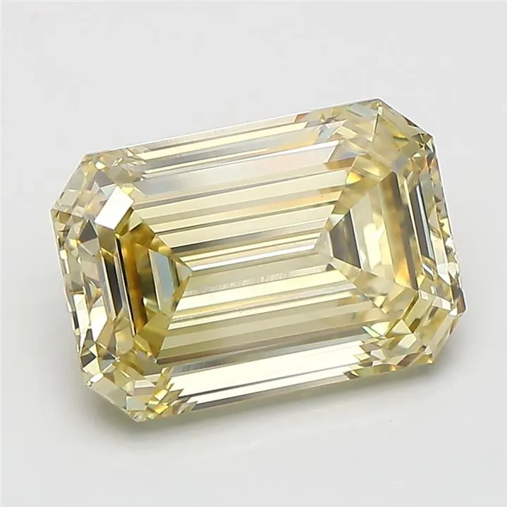 5.55ct Emerald Lab Grown Diamond (Colour Fancy Yellow, Clarity VVS2, IGI Certified)