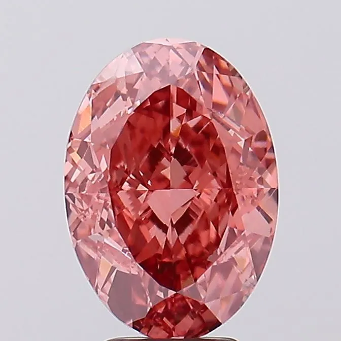 5.69ct Oval Lab Grown Diamond (Colour Fancy Vivid Pink, Clarity VVS2, IGI Certified)