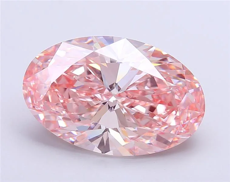 6.07ct Oval Lab Grown Diamond (Colour Fancy Intense Pink, Clarity VS1, IGI Certified)