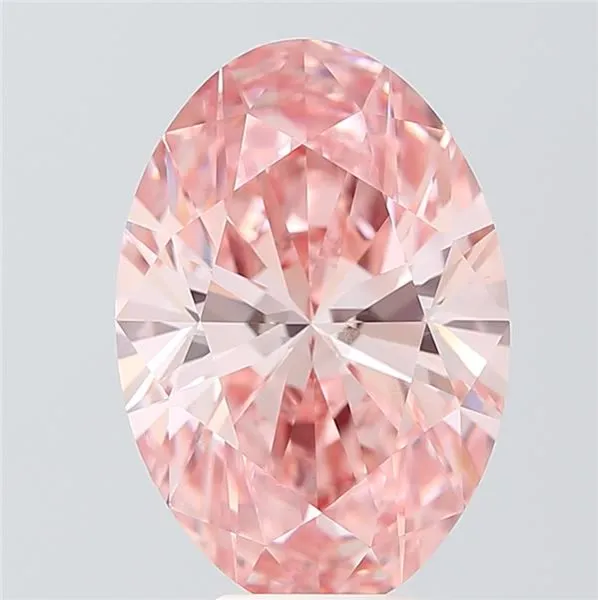 6.60ct Oval Lab Grown Diamond (Colour Fancy Vivid Pink, Clarity VVS2, IGI Certified)
