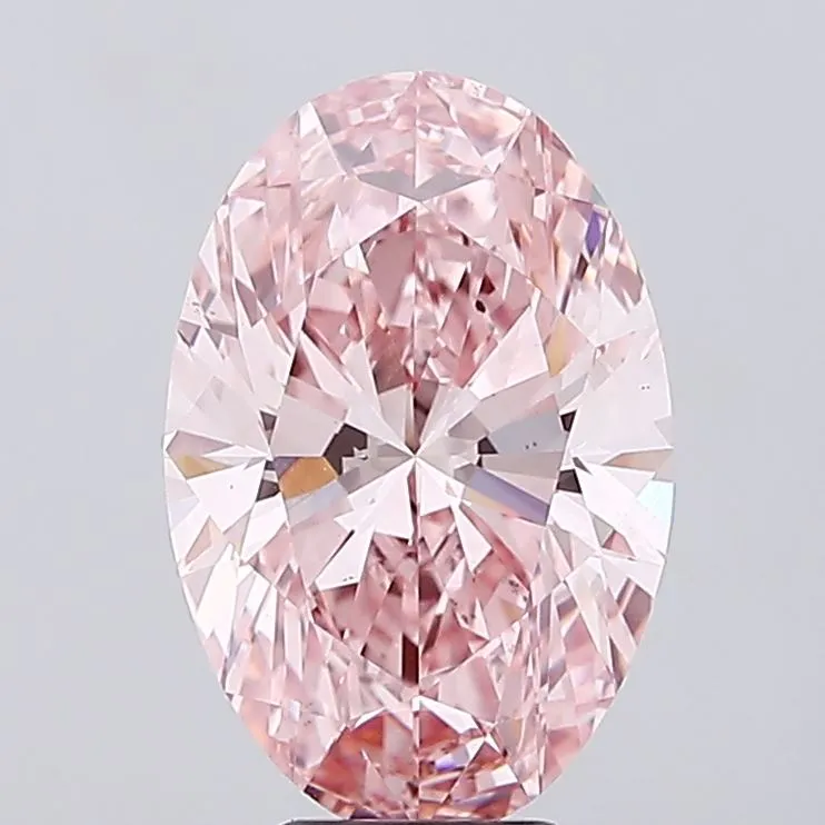 7.00ct Oval Lab Grown Diamond (Colour Fancy Vivid Pink, Clarity VS1, IGI Certified)
