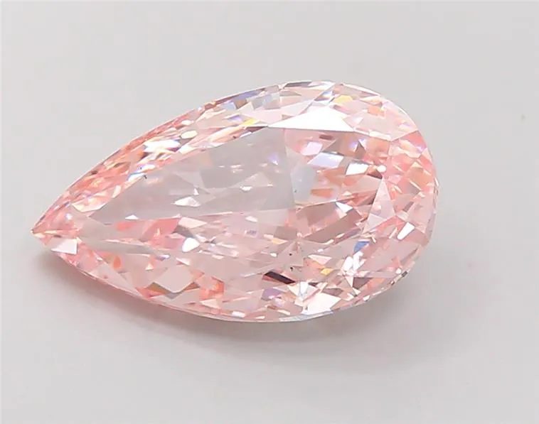 7.05ct Pear Lab Grown Diamond (Colour Fancy Intense Pink, Clarity VS2, IGI Certified)