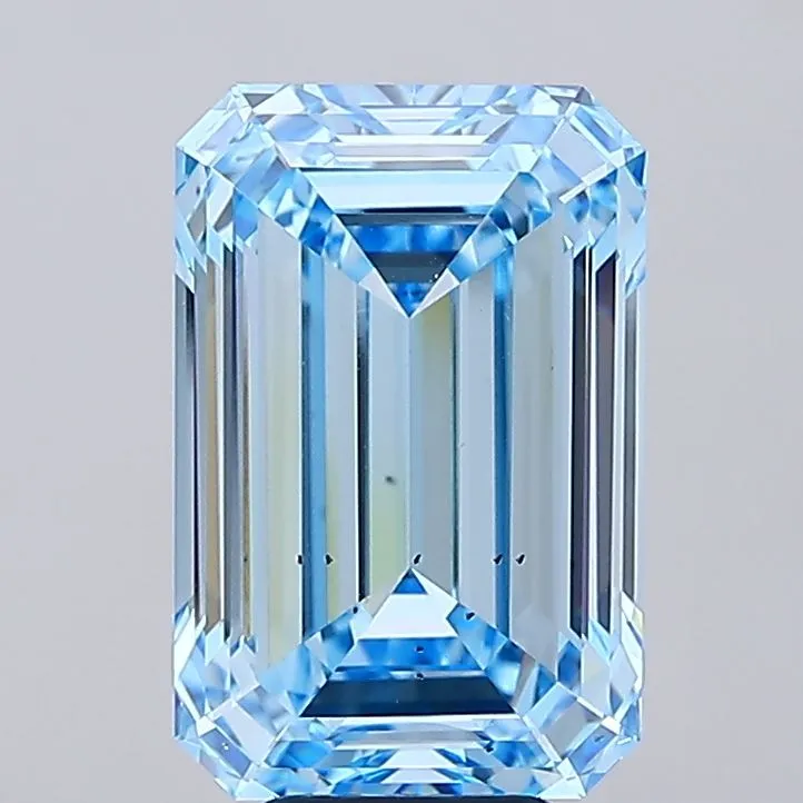 8.04ct Emerald Lab Grown Diamond (Colour Fancy Intense Blue, Clarity SI1, IGI Certified)