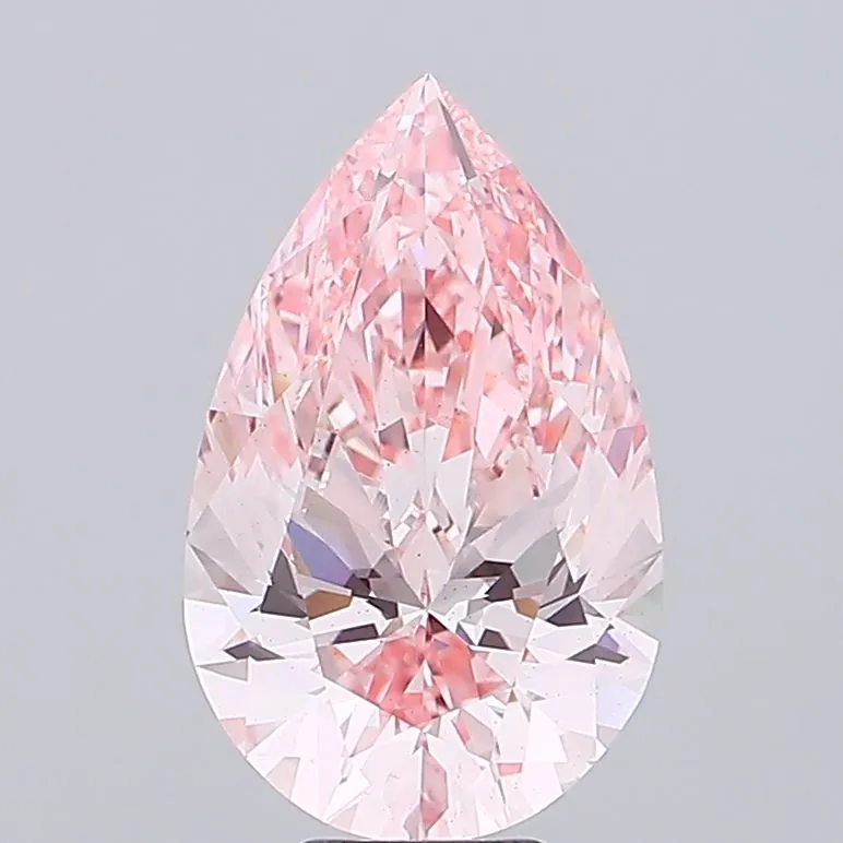8.05ct Pear Lab Grown Diamond (Colour Fancy Intense Pink, Clarity VS2, IGI Certified)