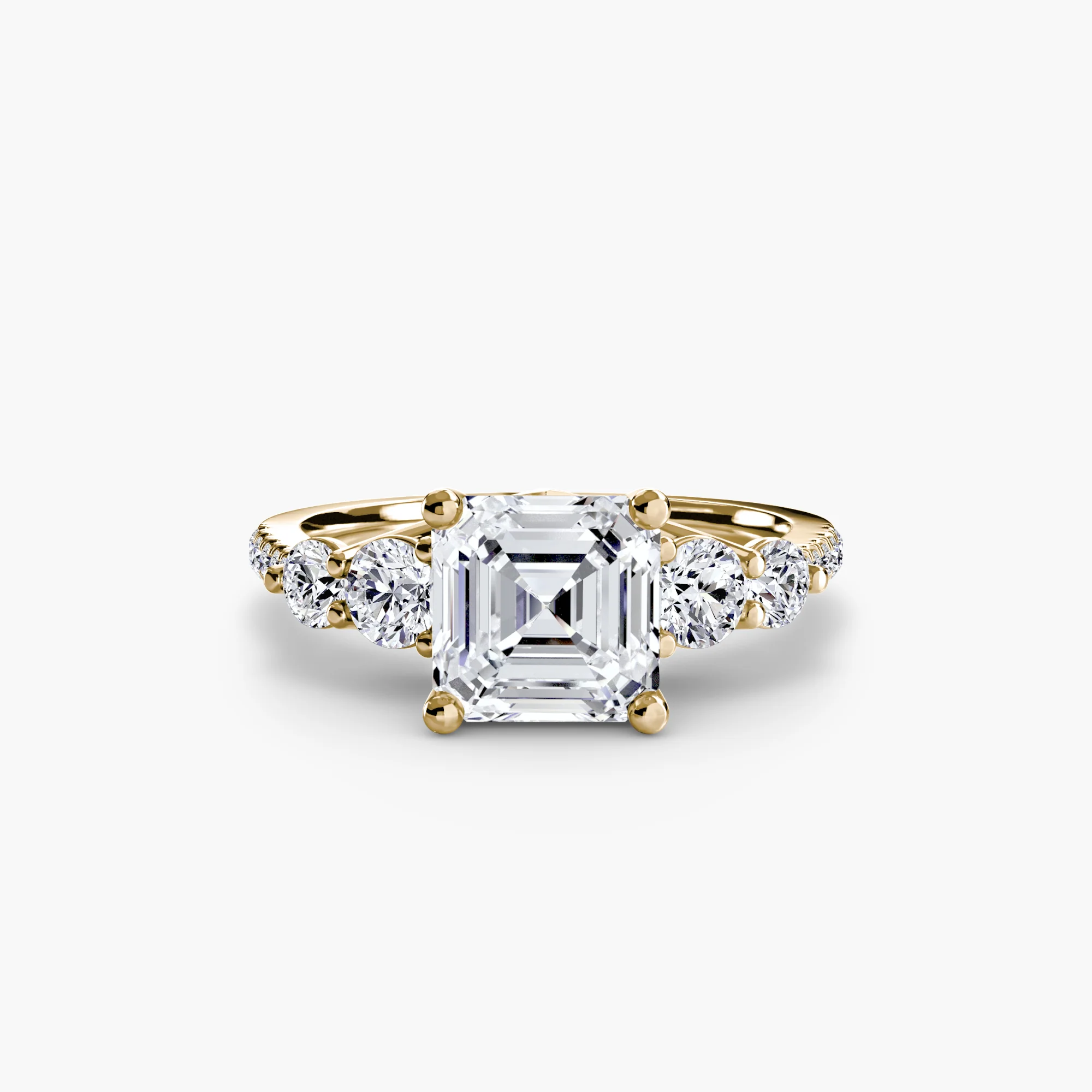 Five Stone Ring with Pavé Band - Image 20