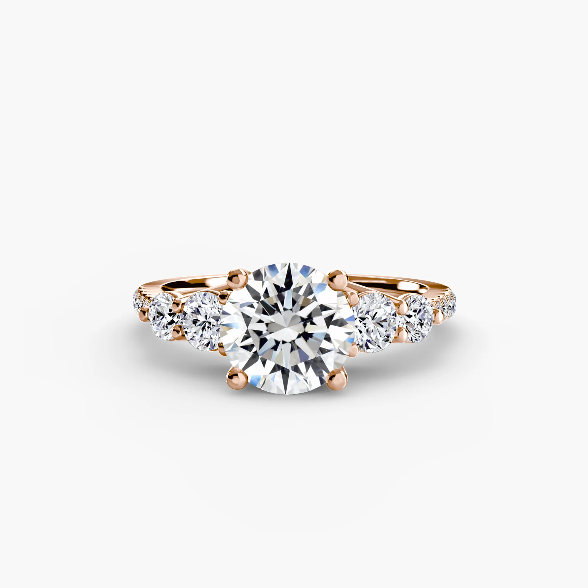 Five Stone Ring with Pavé Band - Image 22