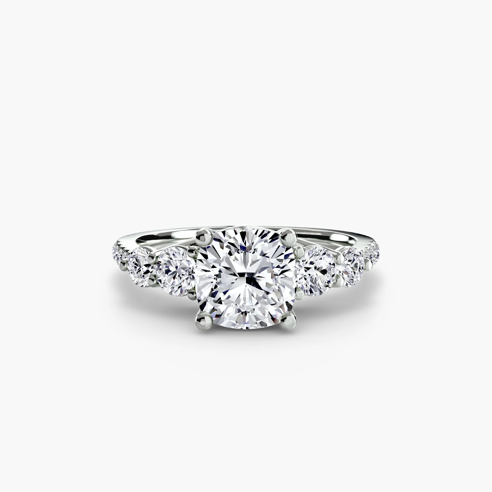 Five Stone Ring with Pavé Band - Image 34