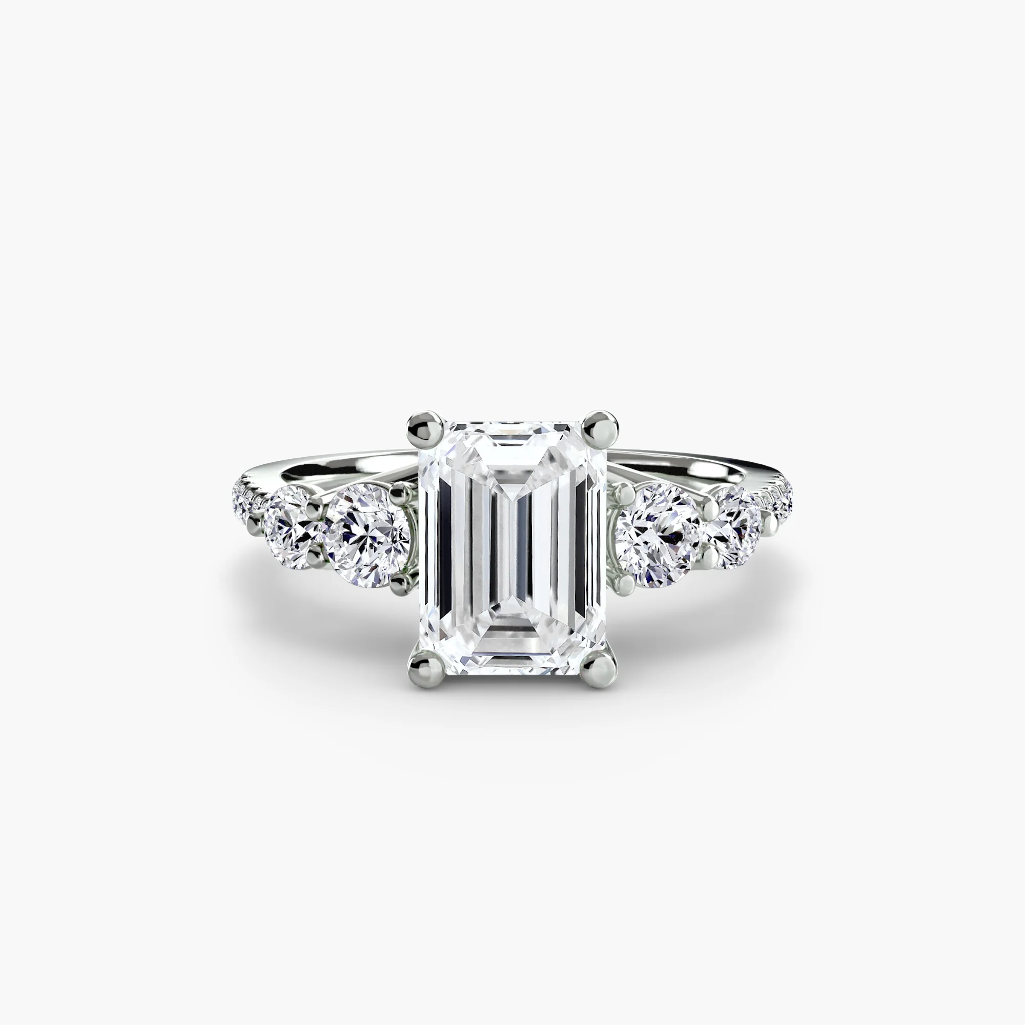 Five Stone Ring with Pavé Band - Image 37