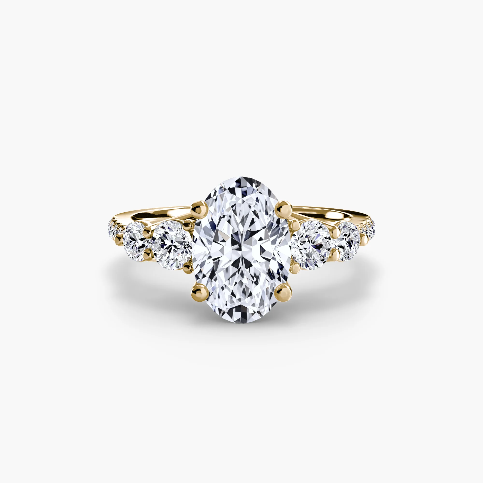Five Stone Ring with Pavé Band - Image 45