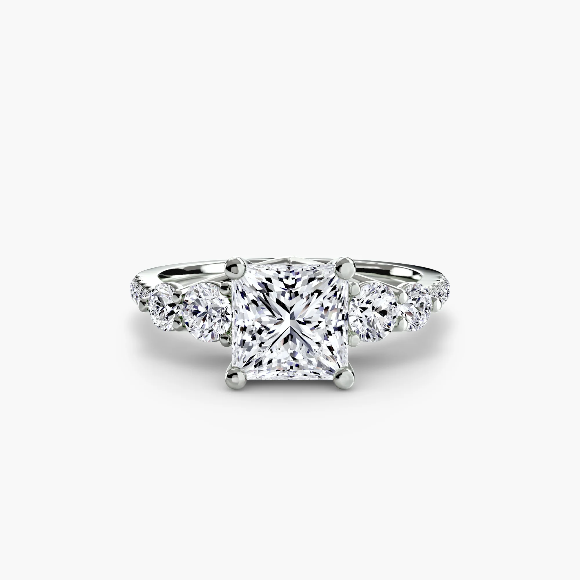 Five Stone Ring with Pavé Band - Image 63