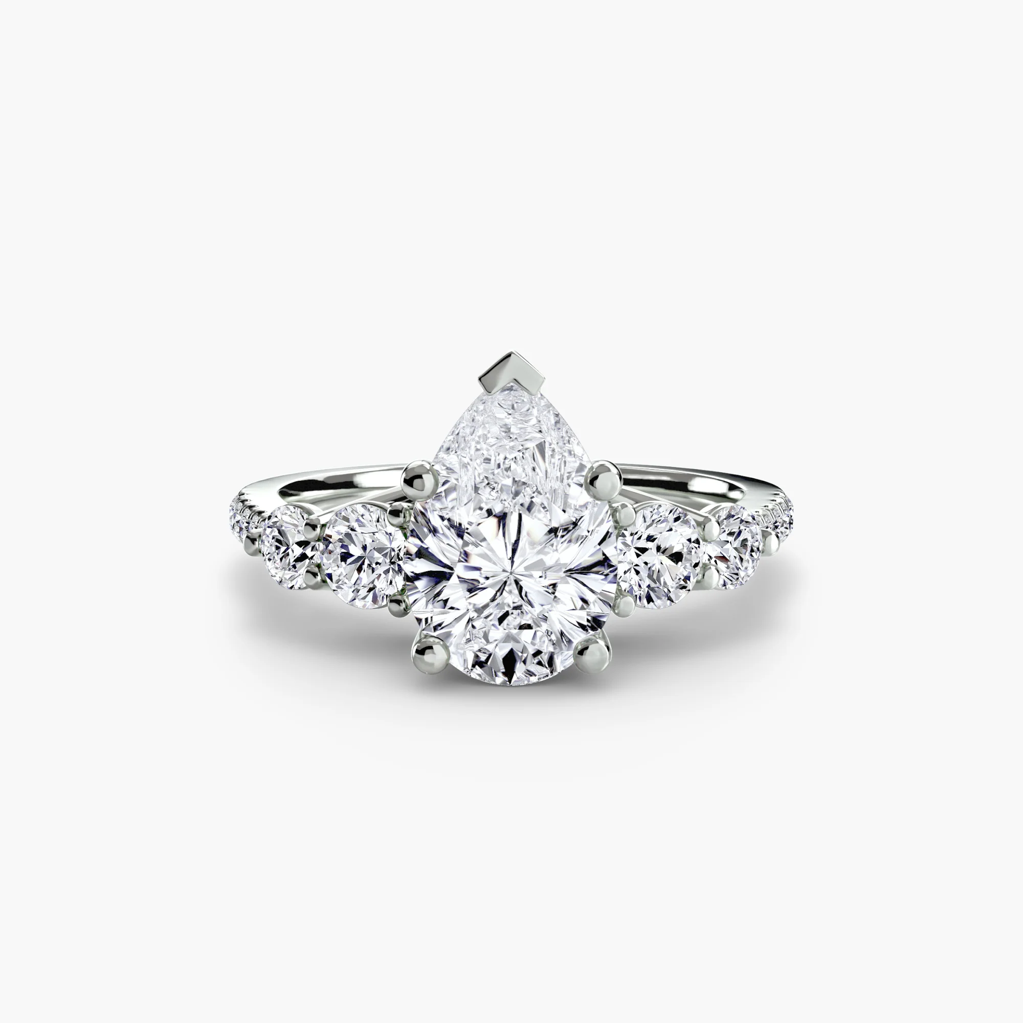 Five Stone Ring with Pavé Band - Image 66
