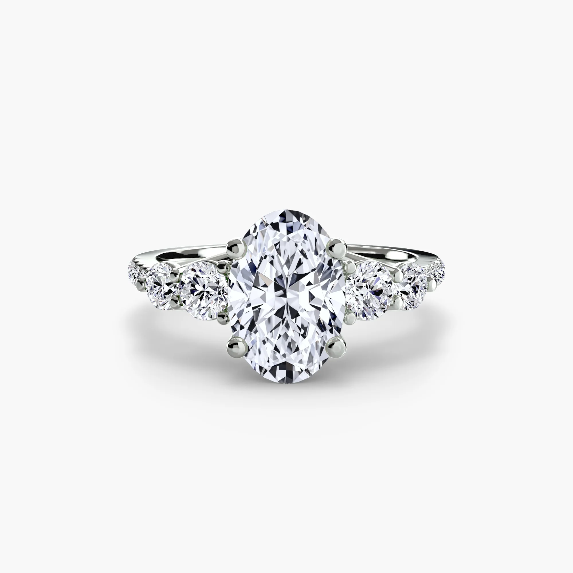 Five Stone Ring with Pavé Band - Image 95