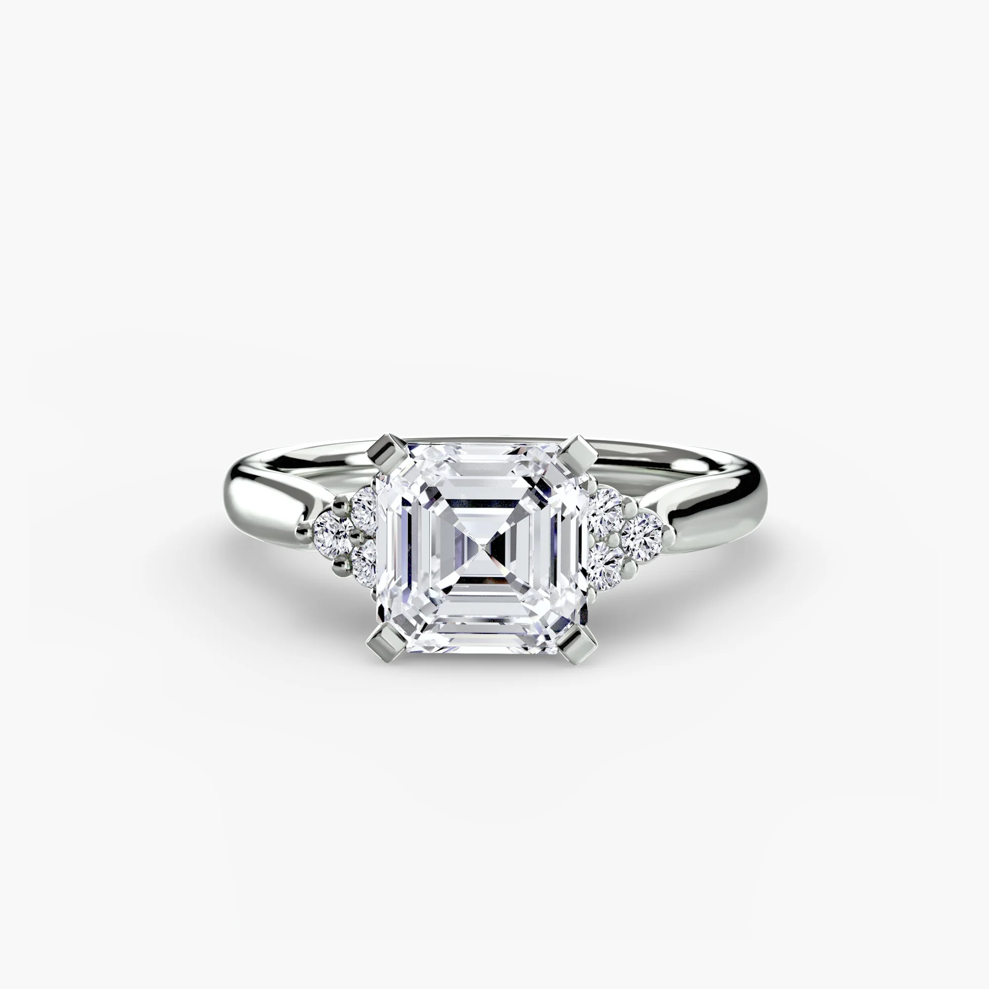 Solitaire with Cluster Shoulders 2 - Image 100