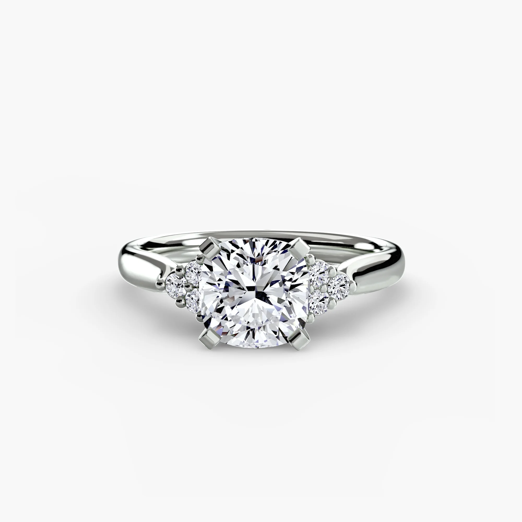 Solitaire with Cluster Shoulders 2 - Image 4