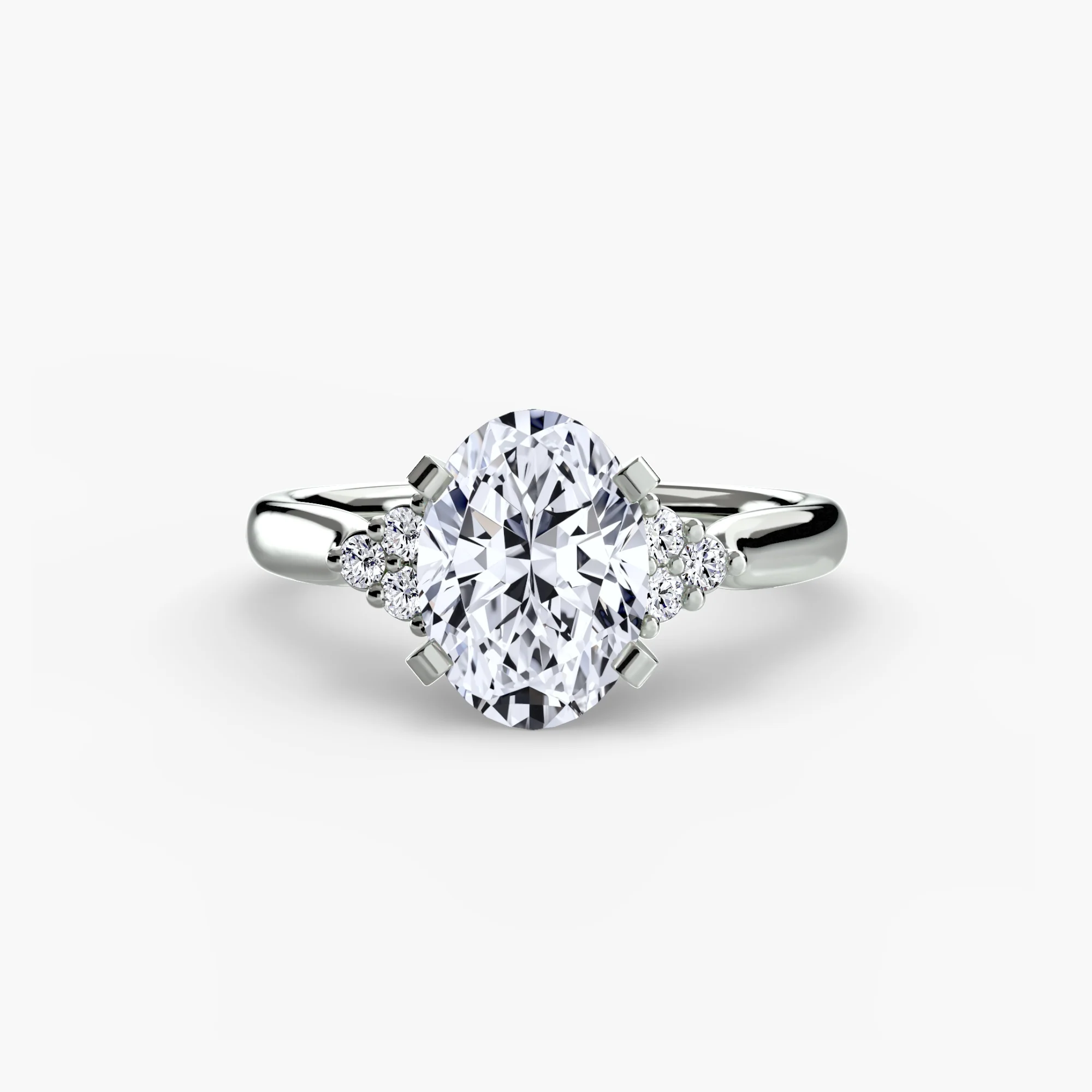 Solitaire with Cluster Shoulders 2 - Image 5