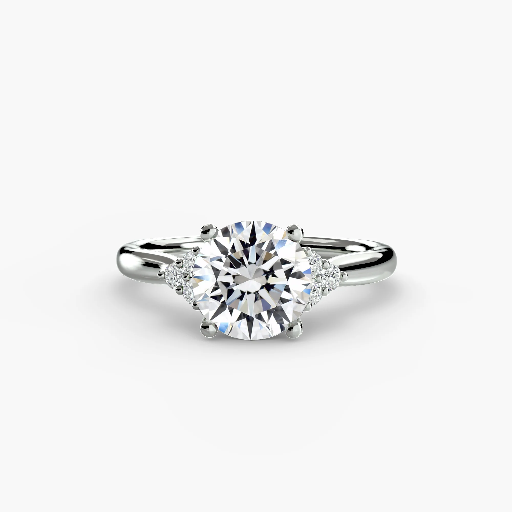Solitaire with Cluster Shoulders - Image 8