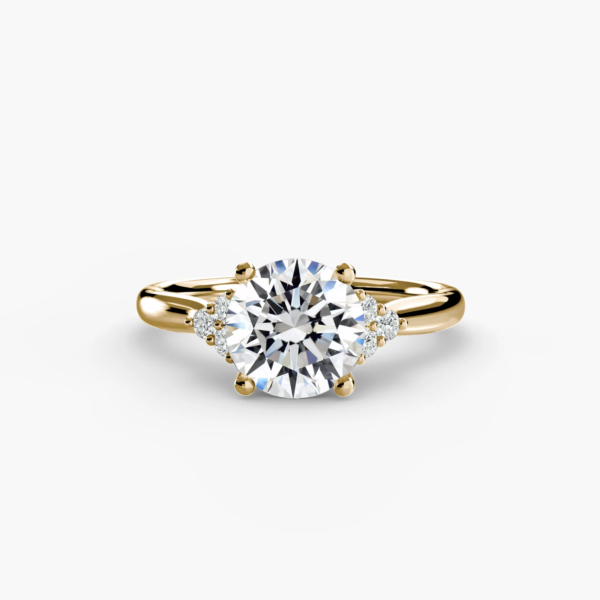 Solitaire with Cluster Shoulders - Image 9