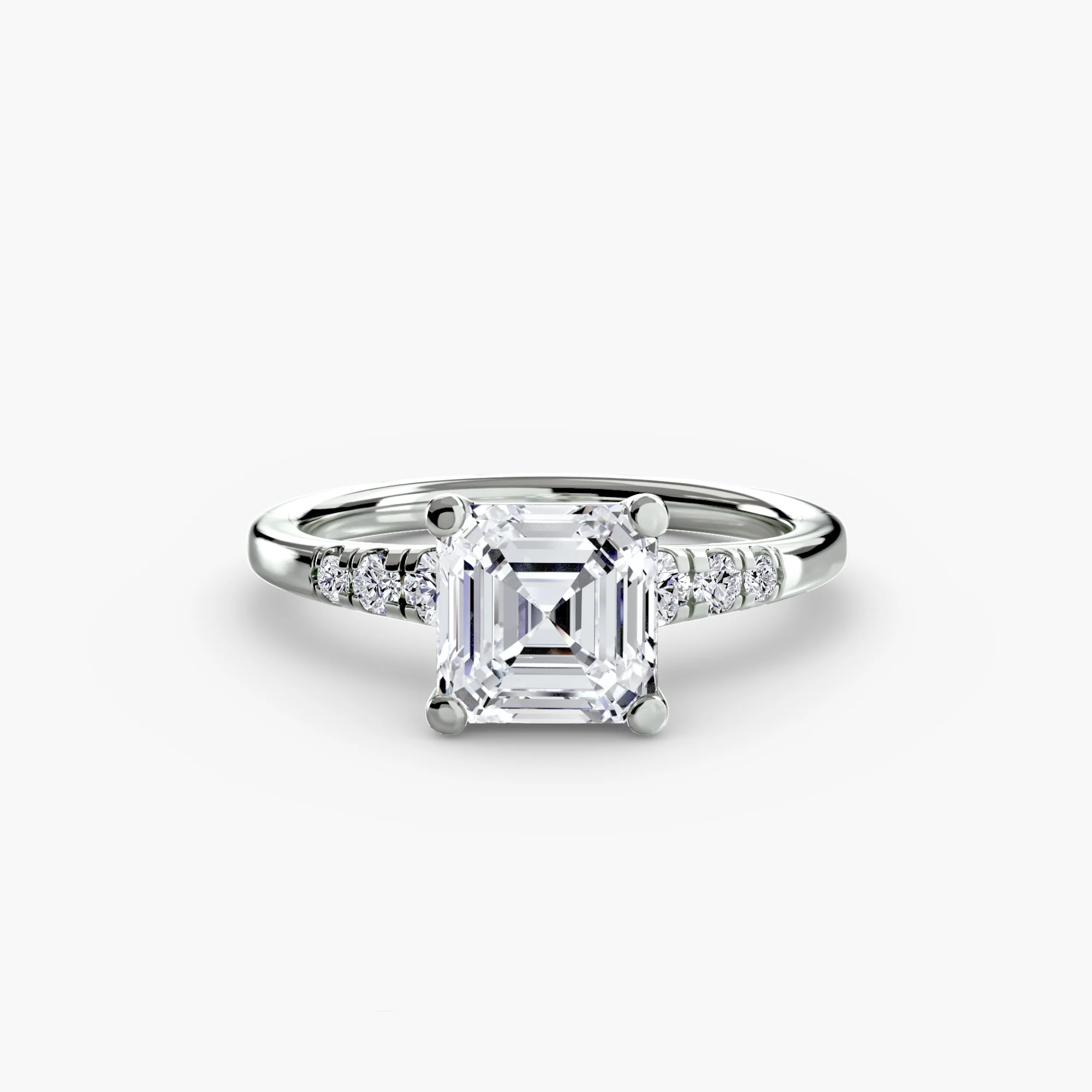 Solitaire with Shoulder Accents - Image 10