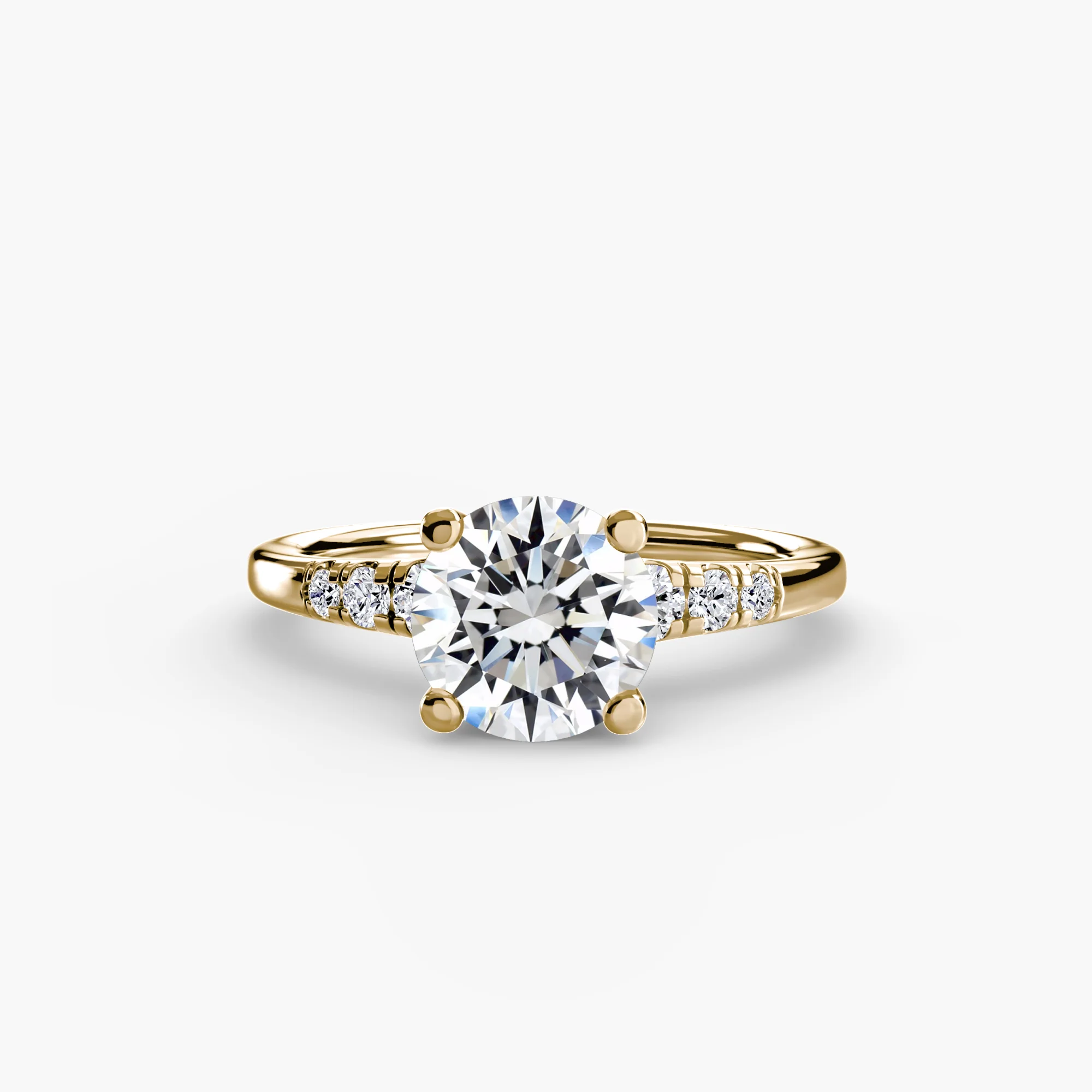 Solitaire with Shoulder Accents - Image 12