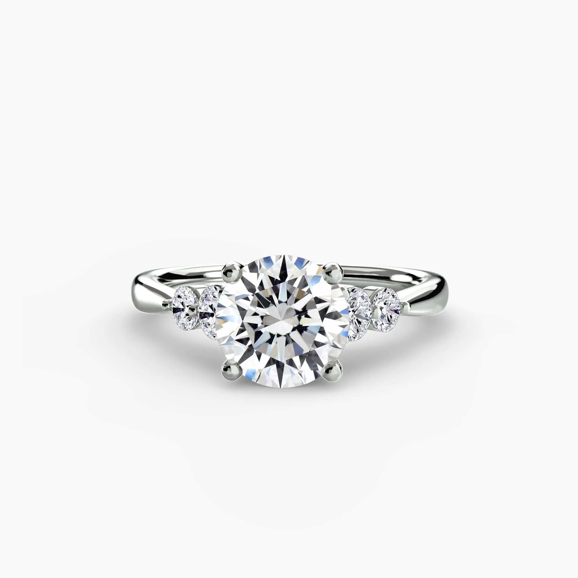 Solitaire with Shoulder Accents 2 - Image 2