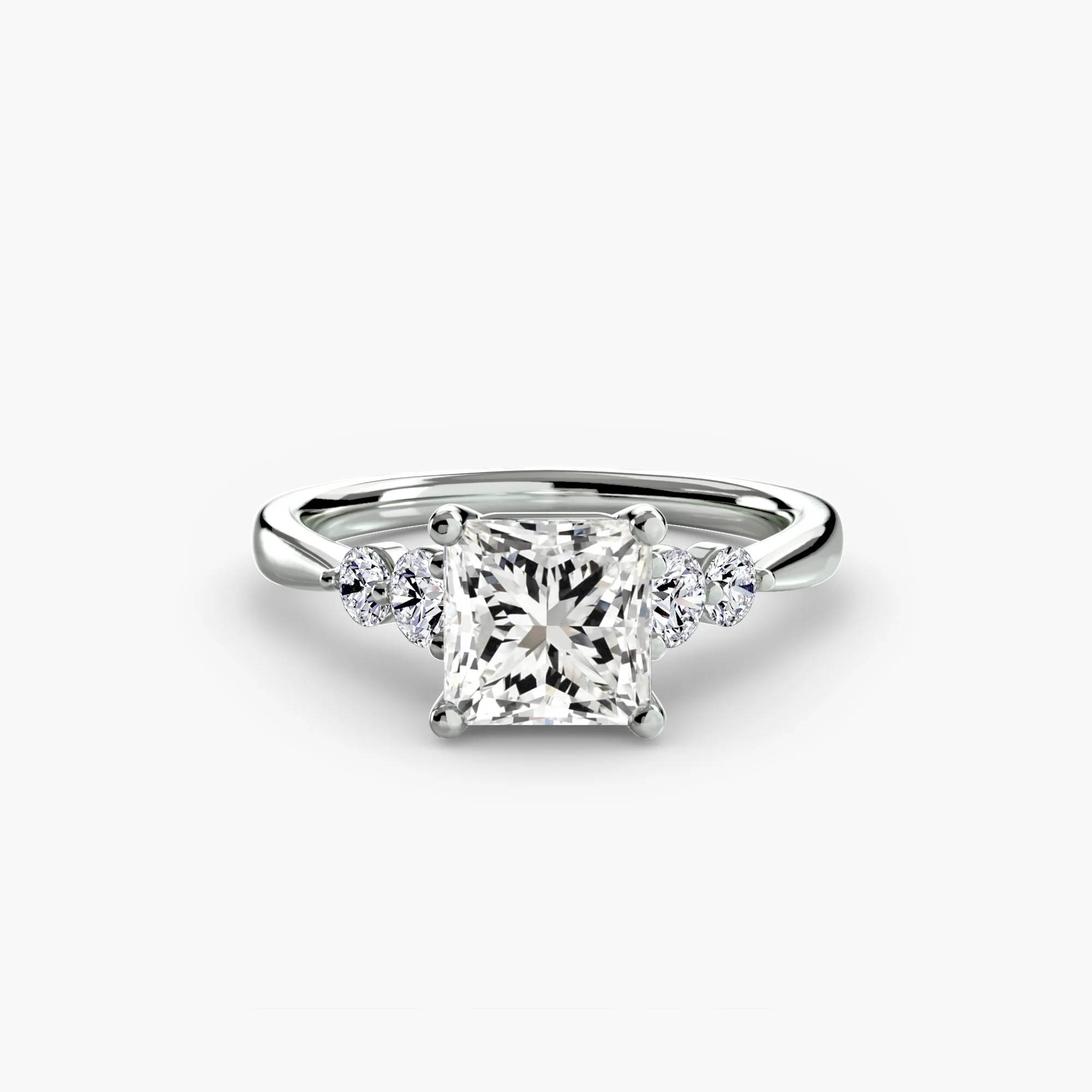 Solitaire with Shoulder Accents 2 - Image 3