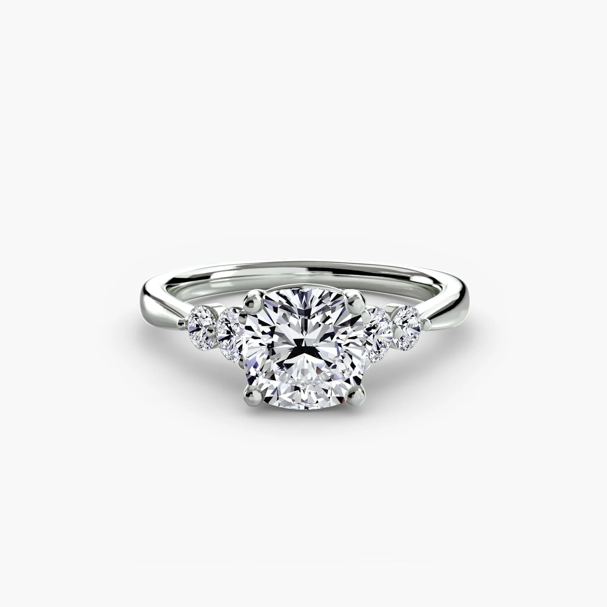 Solitaire with Shoulder Accents 2 - Image 4