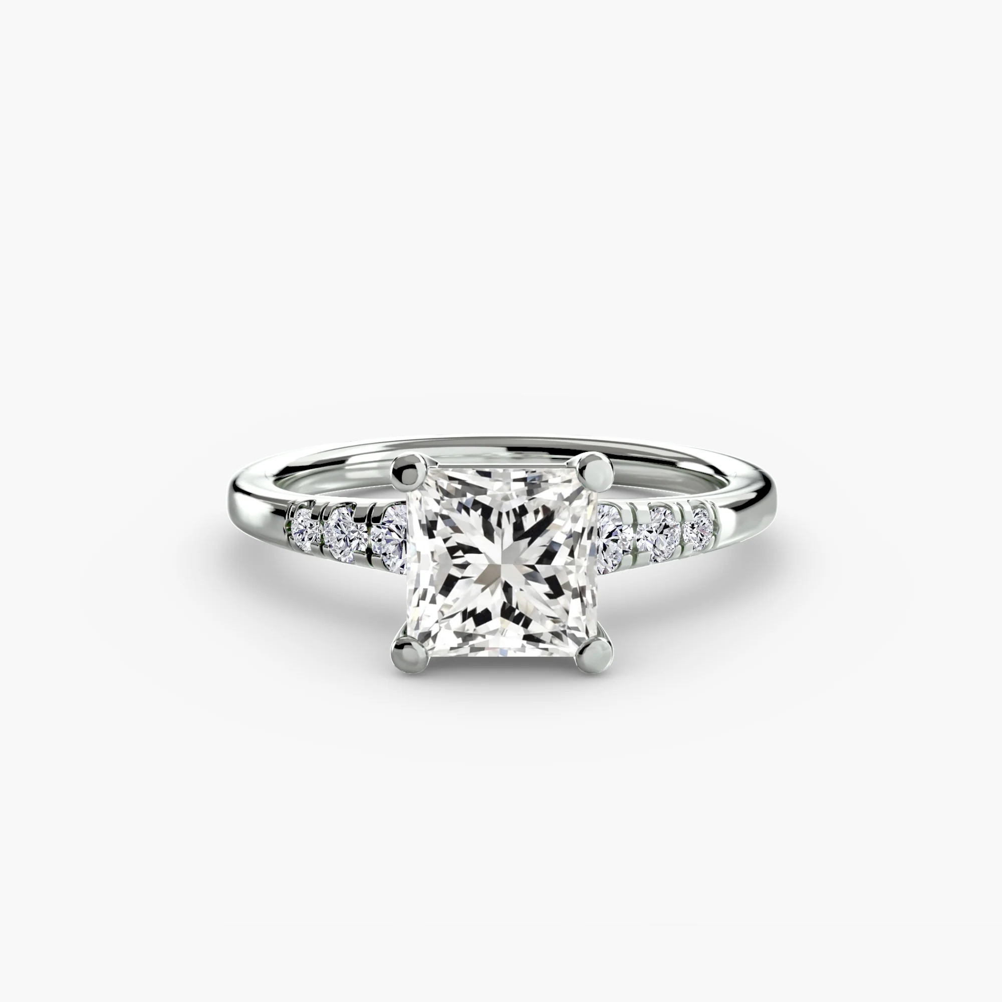 Solitaire with Shoulder Accents - Image 3