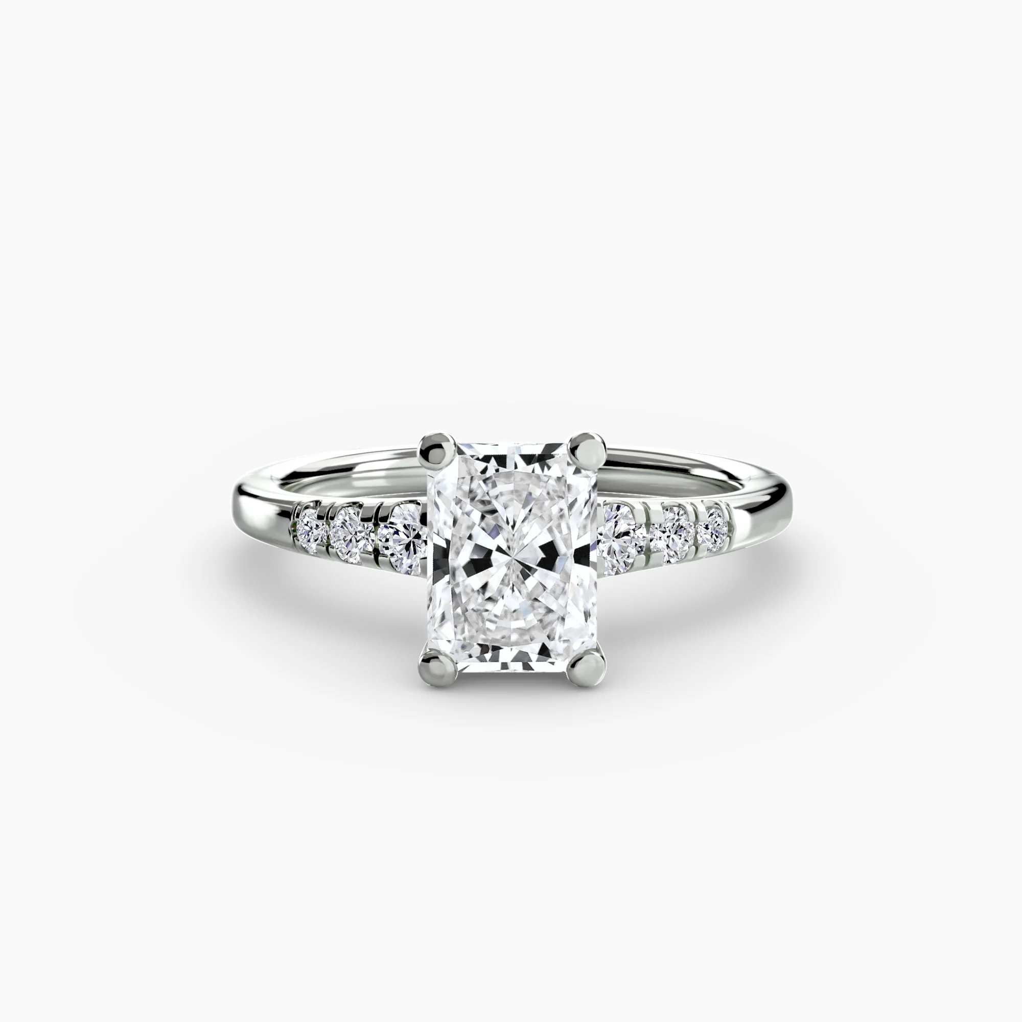 Solitaire with Shoulder Accents - Image 9
