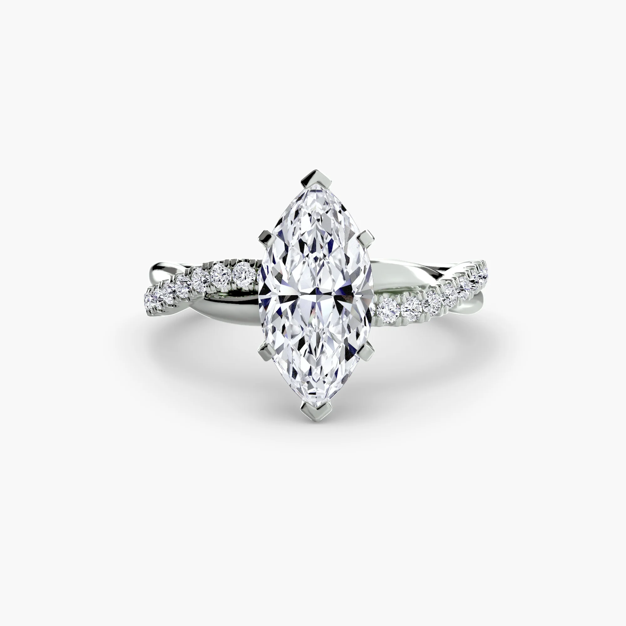 The Emerald Twist Pavé Ring - Image 10