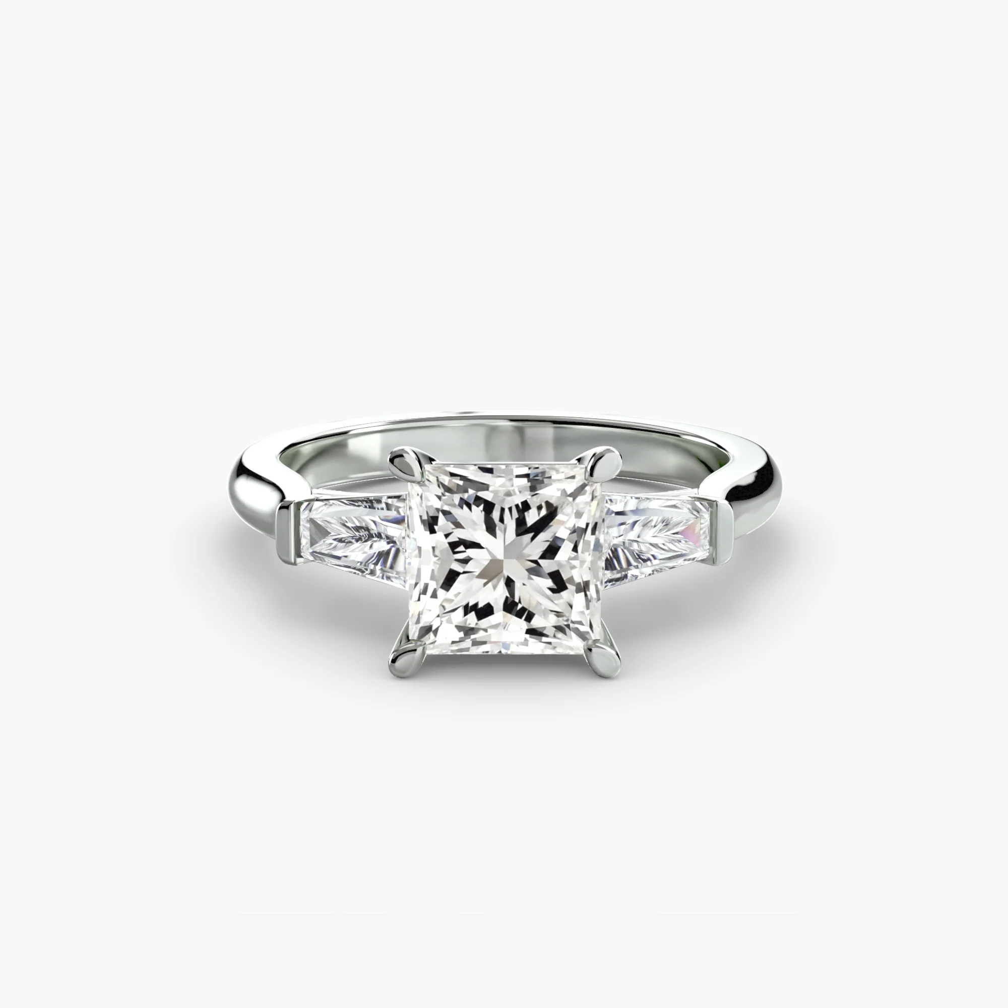 Three-Stone Ring (Baguette Side Stones) - Image 3