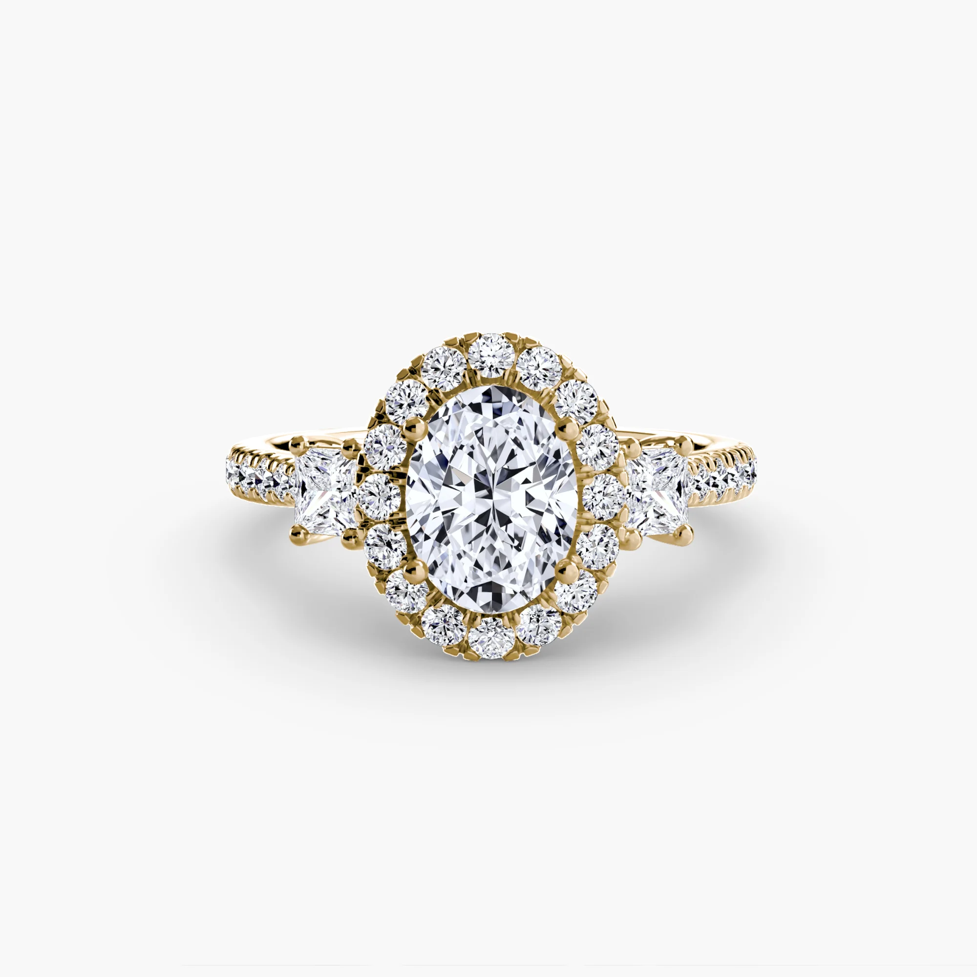 Three-Stone Ring with Halo 2 - Image 45