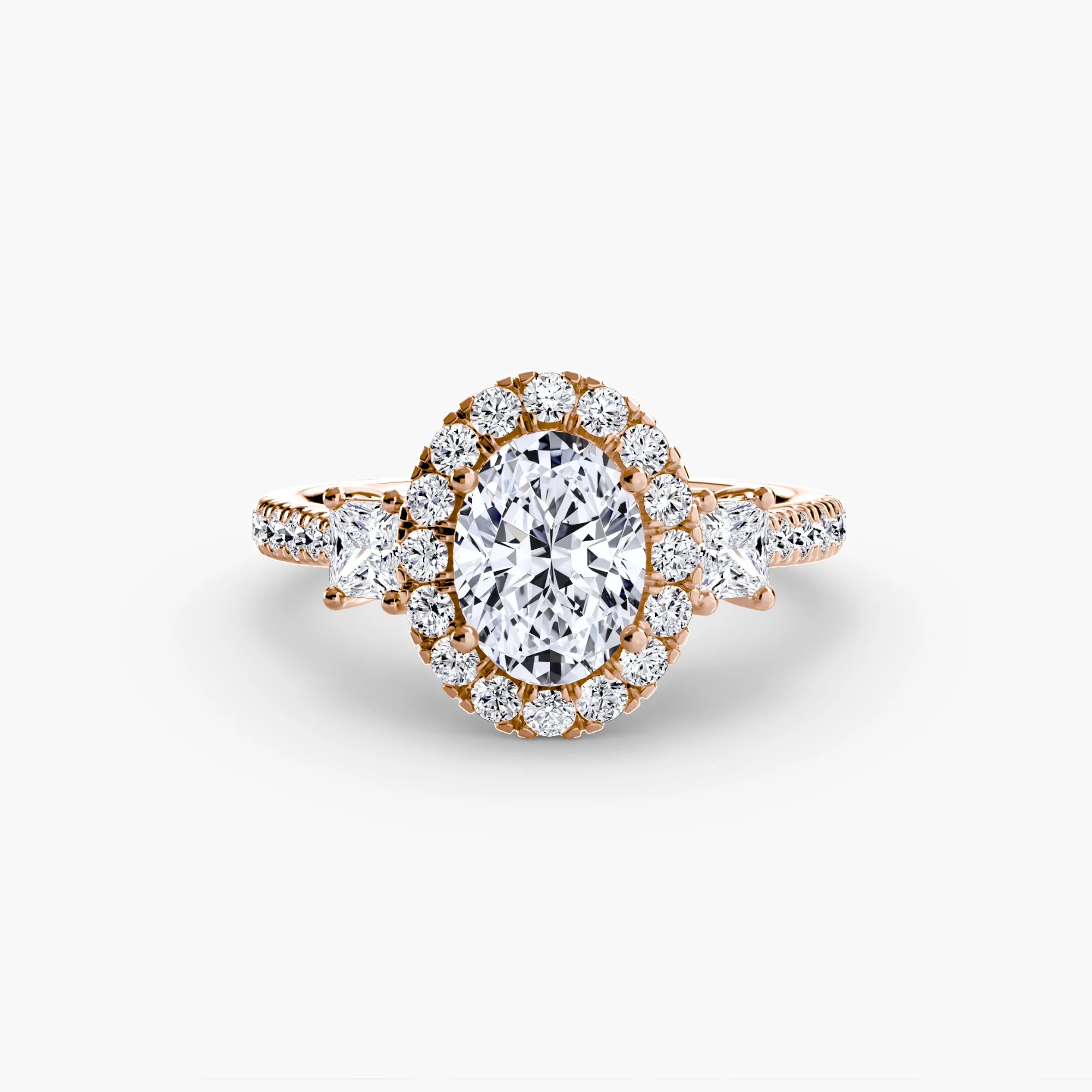 Three-Stone Ring with Halo 2 - Image 55