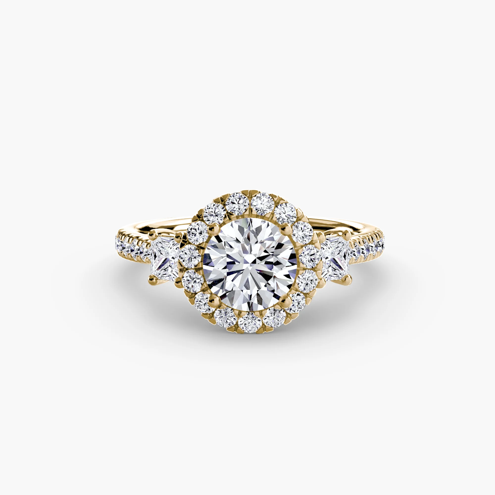 Three-Stone Ring with Halo 2 - Image 72