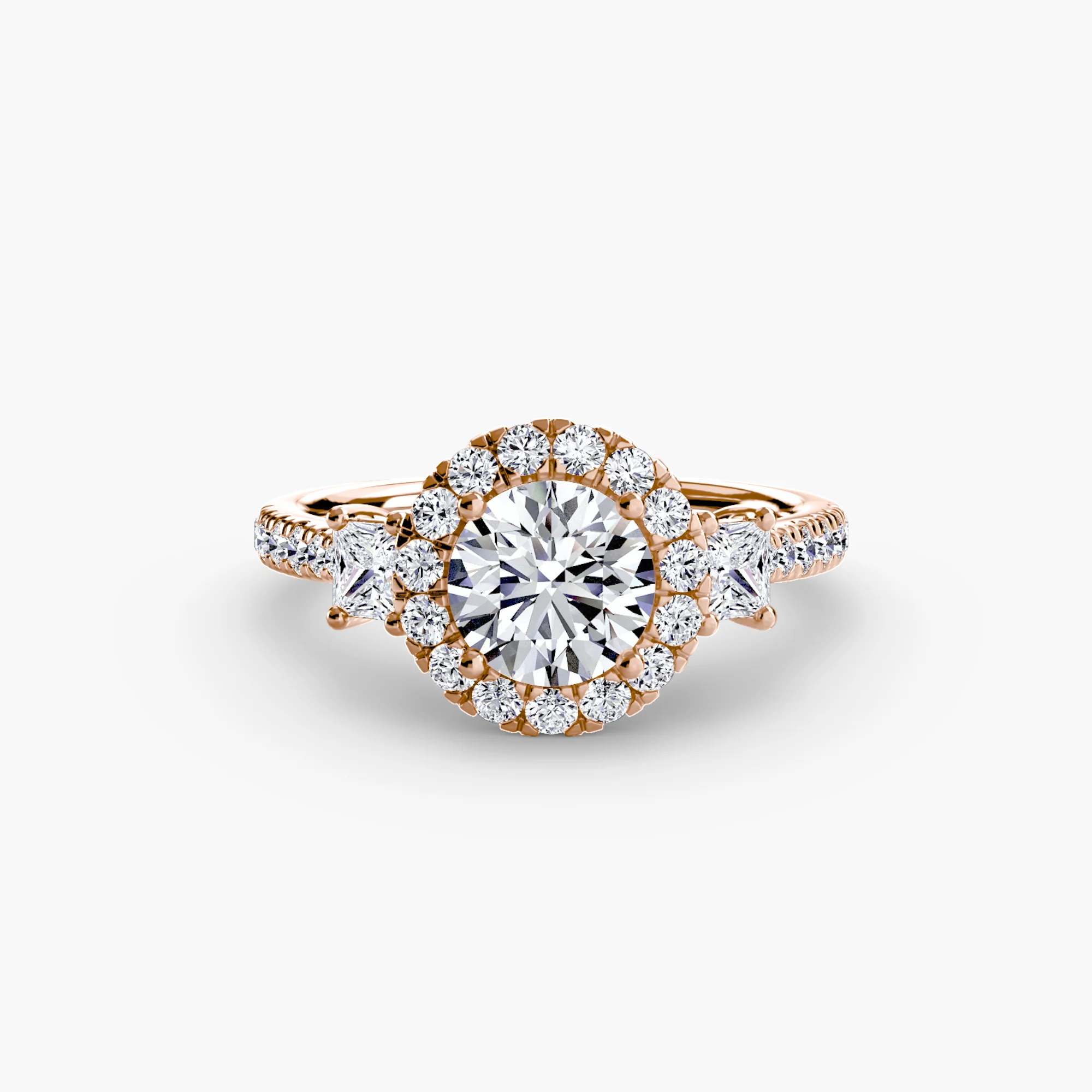 Three-Stone Ring with Halo 2 - Image 82