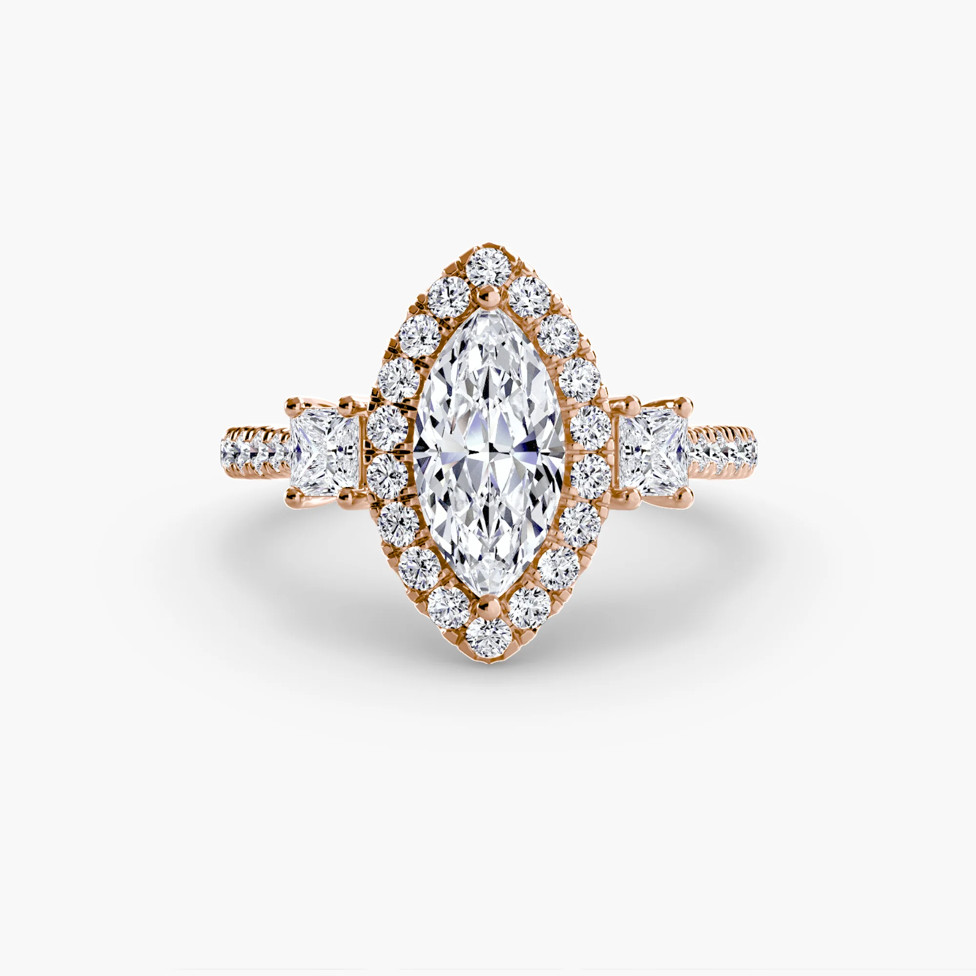 Three-Stone Ring with Halo 2 - Image 91