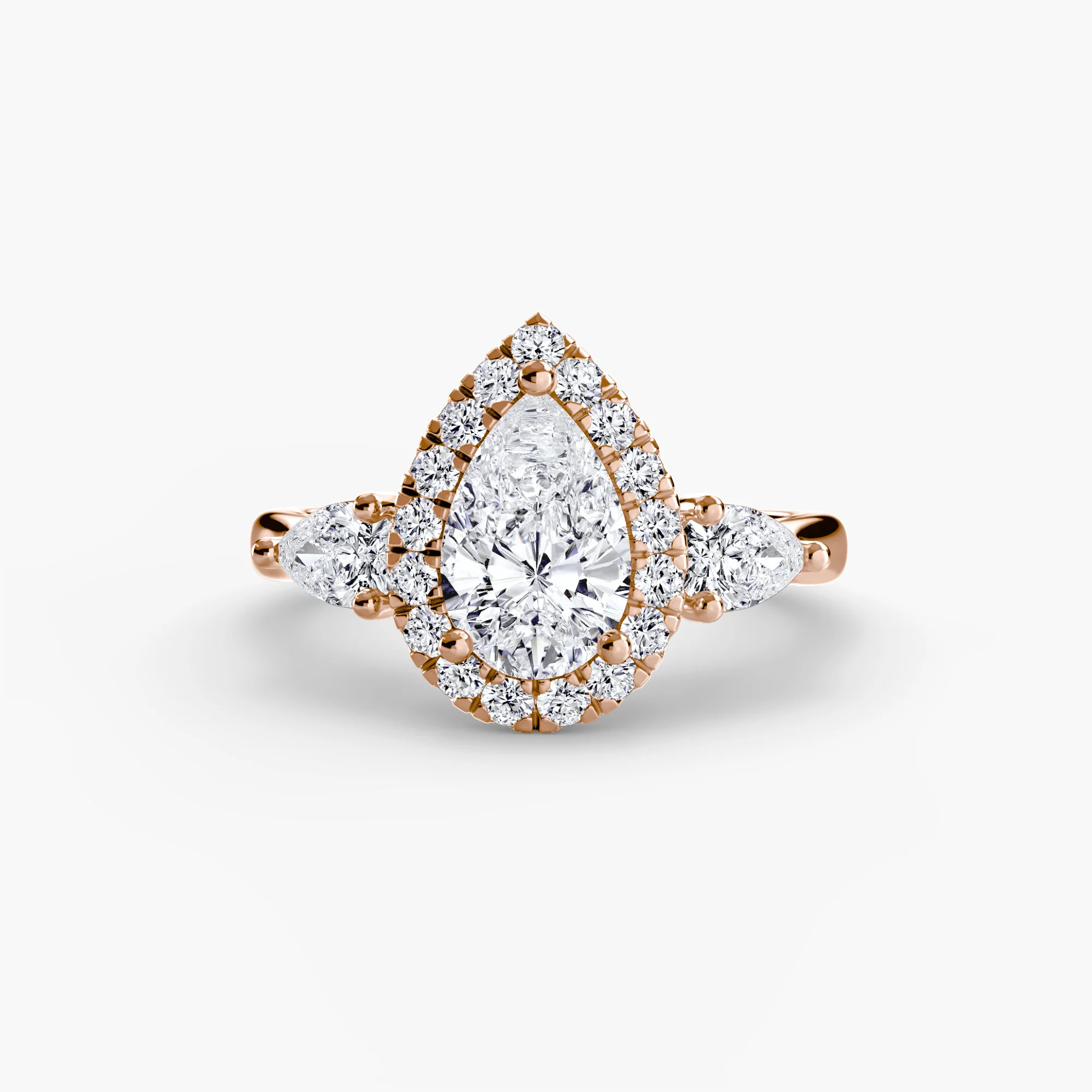 Three-Stone Ring with Halo - Image 7