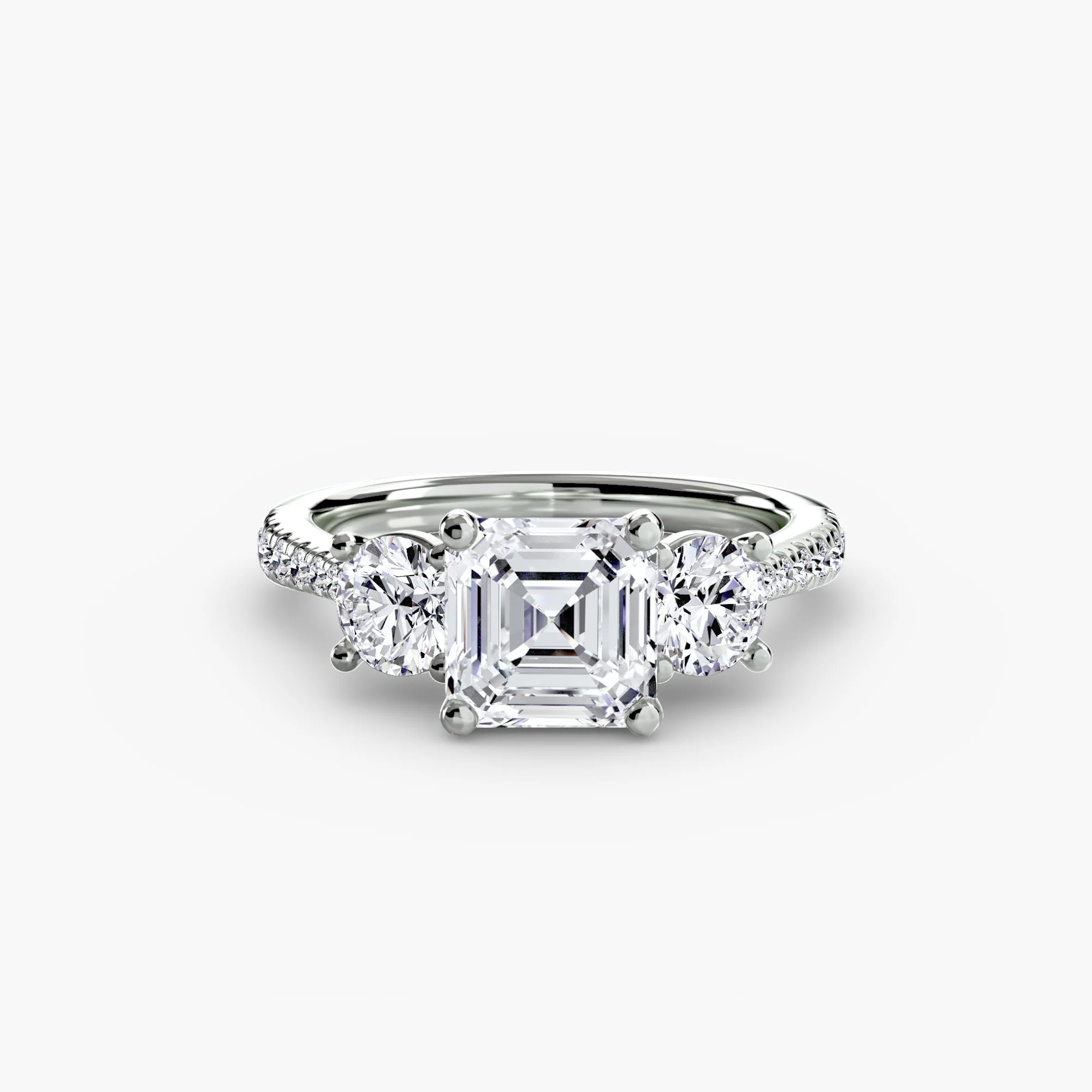 Three-Stone with Pavé Band - Image 10