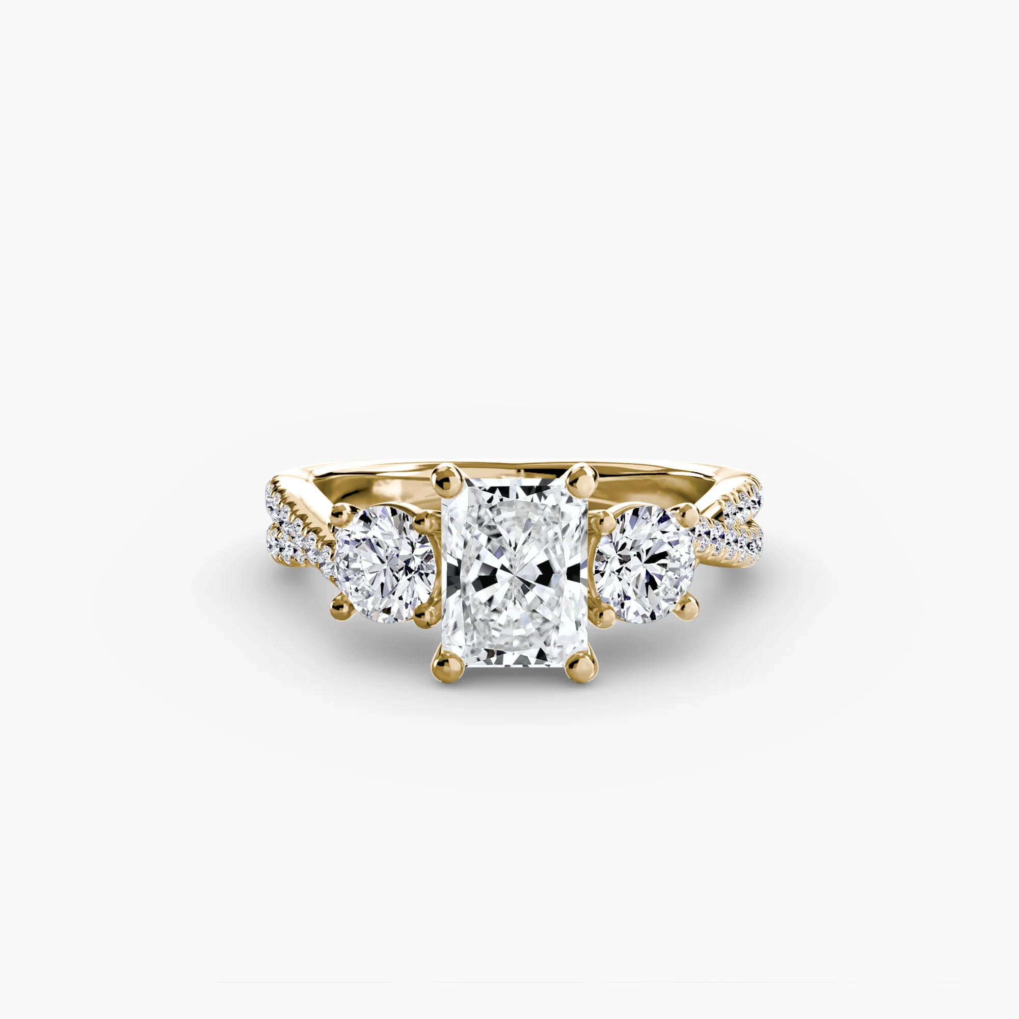 Three-Stone with Pavé Band 2 - Image 47