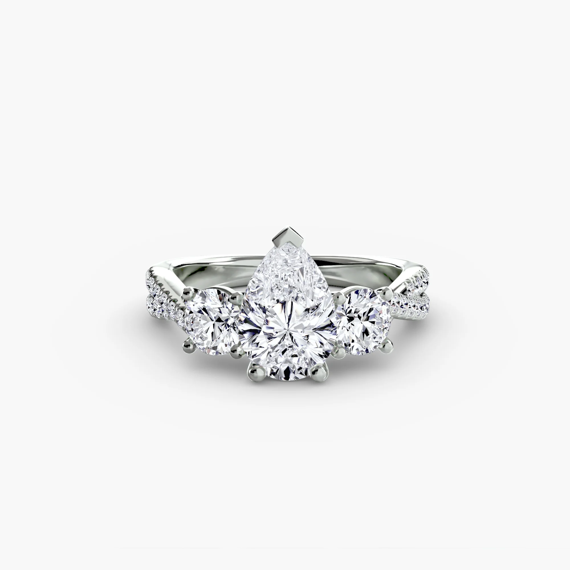 Three-Stone with Pavé Band 2 - Image 5