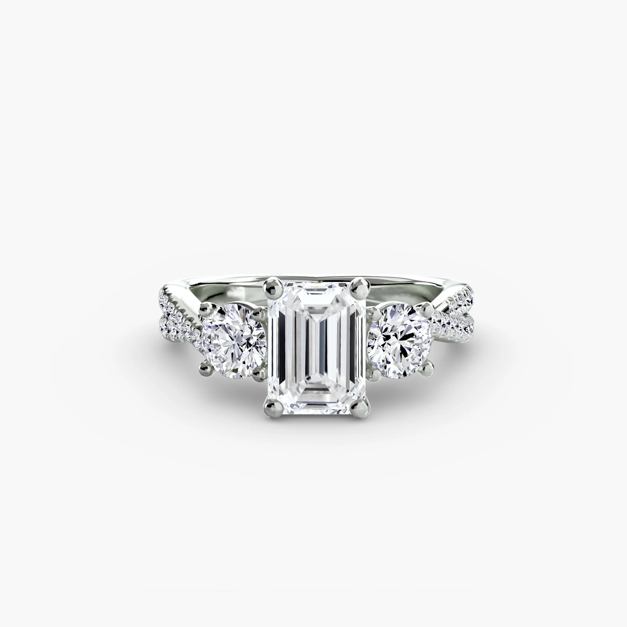 Three-Stone with Pavé Band 2 - Image 6