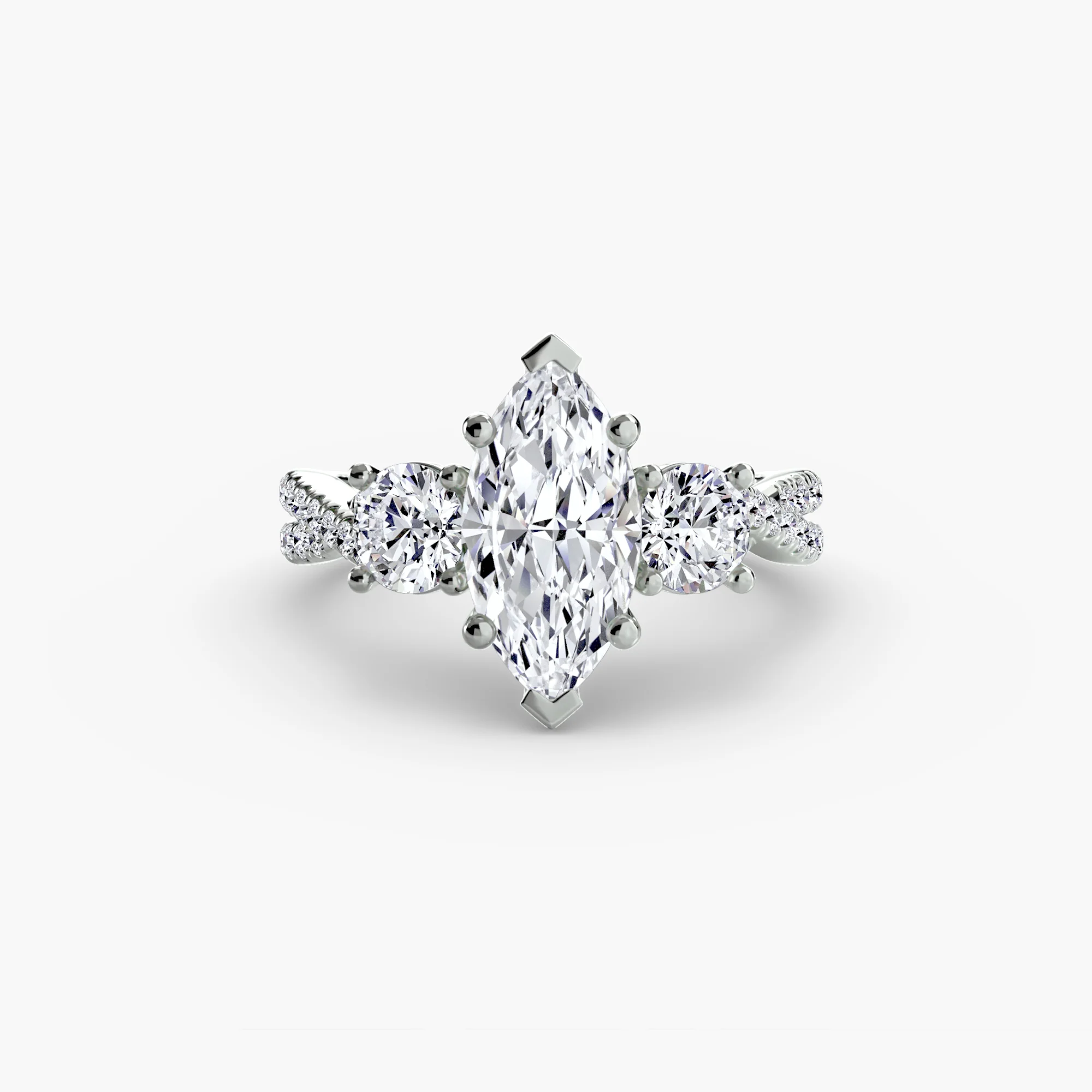 Three-Stone with Pavé Band 2 - Image 68