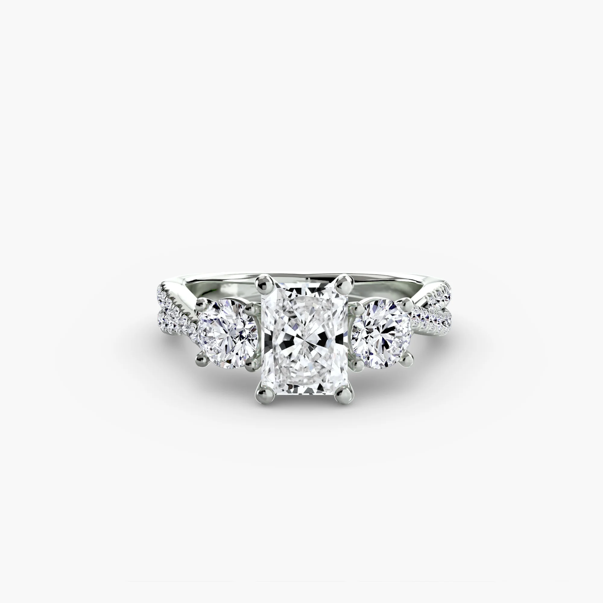 Three-Stone with Pavé Band 2 - Image 8